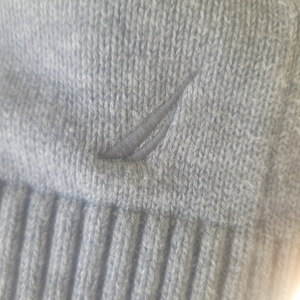 NAUTICA Crewneck Sweater Mens Graphic Sweater Ski Snowflake Nordic Gray - Picture 6 of 6